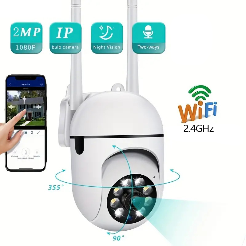 Home Security Items - A7 กล้องตรวจสอบไร้สาย 360 องศาอินเตอร์คอม 1080P กล้องรักษาความปลอดภัยภายในบ้านระยะไกล